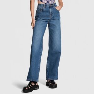 PINK | High-Rise Straight Jeans (Medium Wash) | Size 12